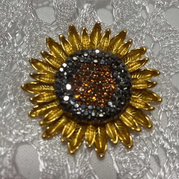 Pendant/Brooch Convertible Sunflower - Picture 4 of 13